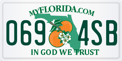 FL license plate 0694SB