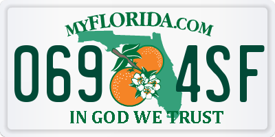 FL license plate 0694SF