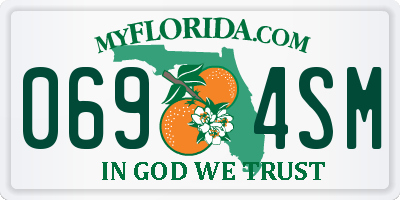 FL license plate 0694SM