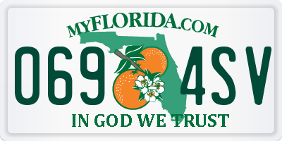 FL license plate 0694SV