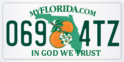 FL license plate 0694TZ