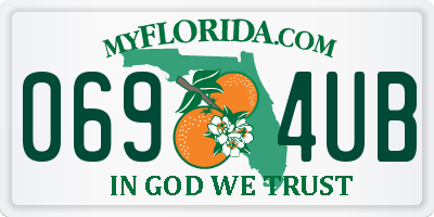 FL license plate 0694UB