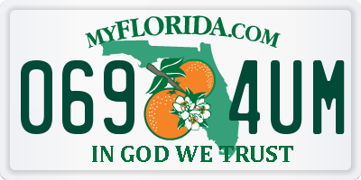 FL license plate 0694UM