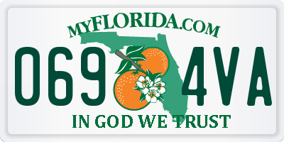 FL license plate 0694VA
