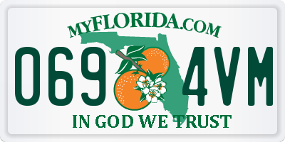 FL license plate 0694VM