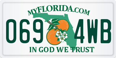 FL license plate 0694WB
