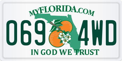 FL license plate 0694WD