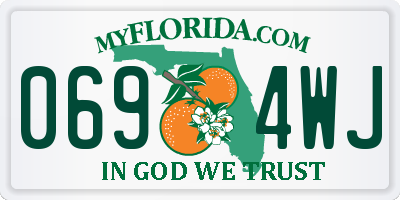 FL license plate 0694WJ