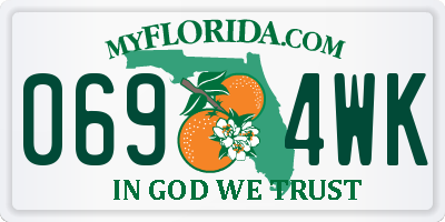 FL license plate 0694WK