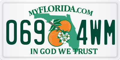 FL license plate 0694WM
