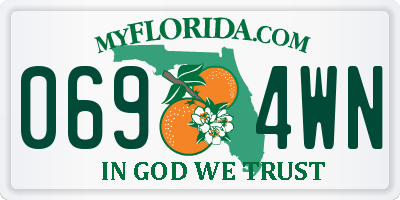 FL license plate 0694WN