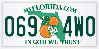 FL license plate 0694WO