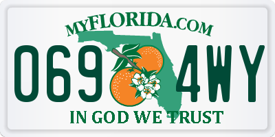 FL license plate 0694WY