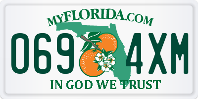 FL license plate 0694XM