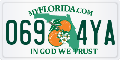 FL license plate 0694YA
