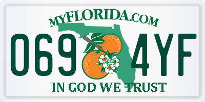 FL license plate 0694YF
