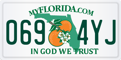 FL license plate 0694YJ