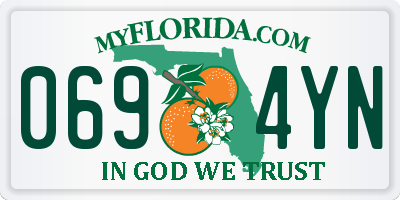FL license plate 0694YN