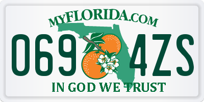 FL license plate 0694ZS