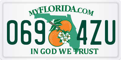 FL license plate 0694ZU