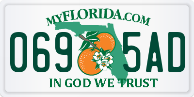 FL license plate 0695AD
