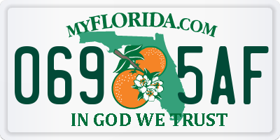 FL license plate 0695AF