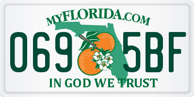 FL license plate 0695BF