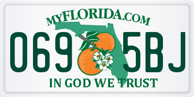 FL license plate 0695BJ