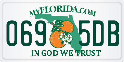 FL license plate 0695DB