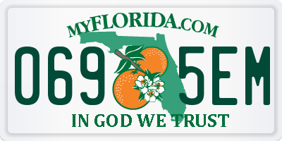 FL license plate 0695EM