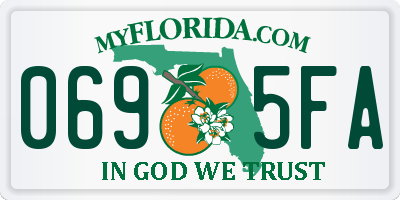 FL license plate 0695FA