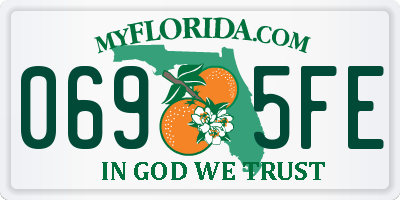 FL license plate 0695FE