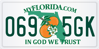 FL license plate 0695GK