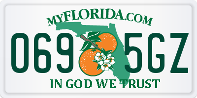 FL license plate 0695GZ