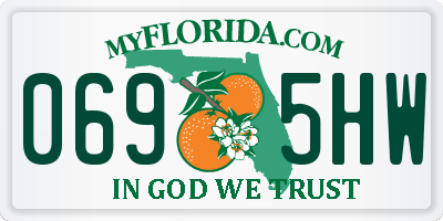 FL license plate 0695HW