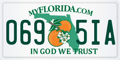 FL license plate 0695IA