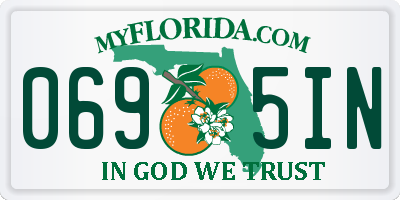 FL license plate 0695IN