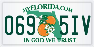 FL license plate 0695IV