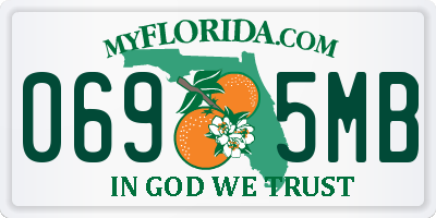 FL license plate 0695MB