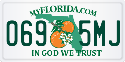 FL license plate 0695MJ