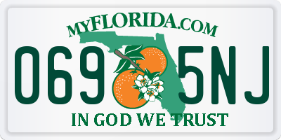 FL license plate 0695NJ