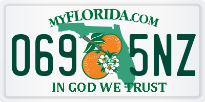 FL license plate 0695NZ