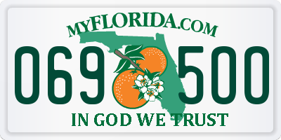 FL license plate 0695OO