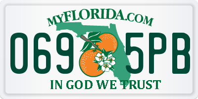 FL license plate 0695PB