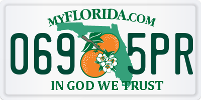 FL license plate 0695PR