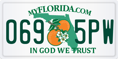 FL license plate 0695PW