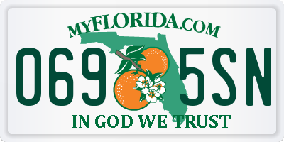 FL license plate 0695SN