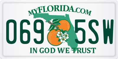 FL license plate 0695SW