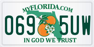 FL license plate 0695UW