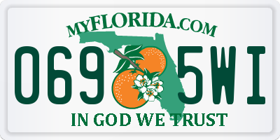 FL license plate 0695WI